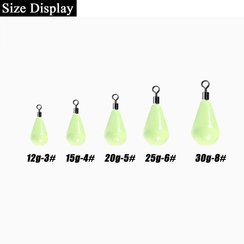 5pcs 12g-30g Glow in Dark Tear - огляд і ціна Fish Finder Gps
